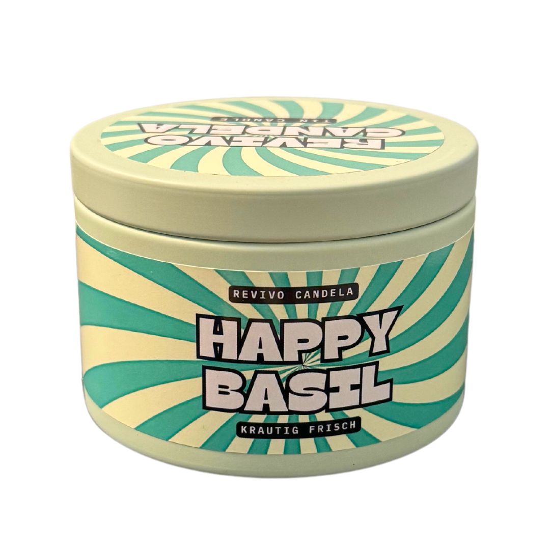 Tin Candle Happy Basil – Duftkerze in der Dose