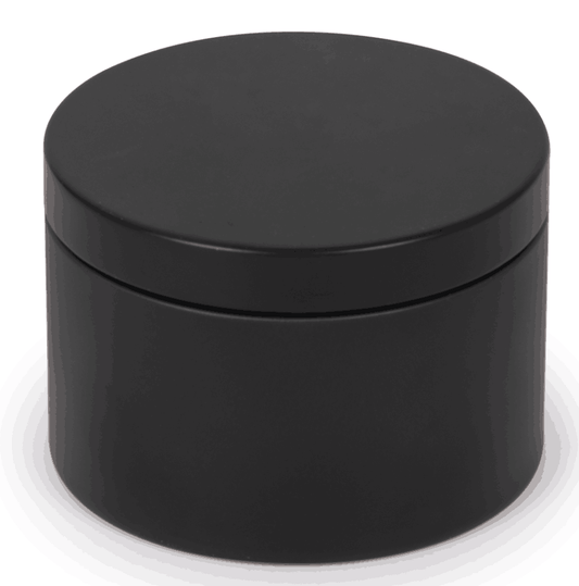 Schwarze Metalldose 90x60 cm 8oz / 225 g